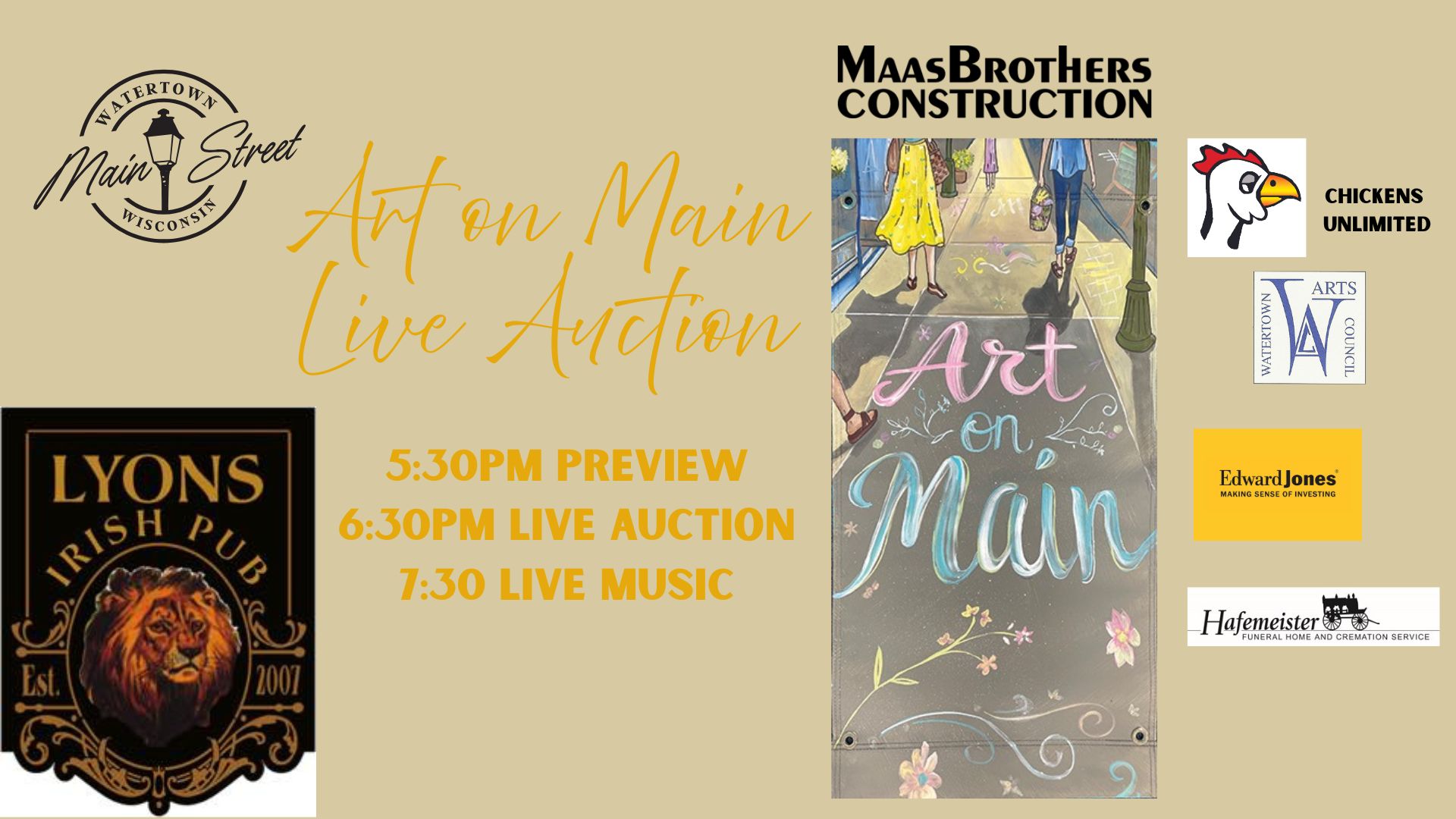 Watertown Main Street Program Art Banner Auction