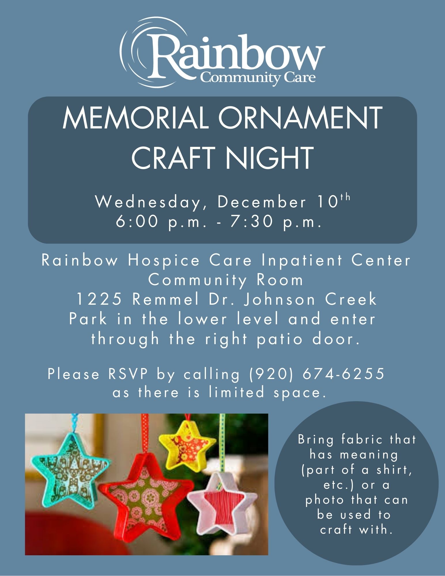 Memorial Ornament Craft Night