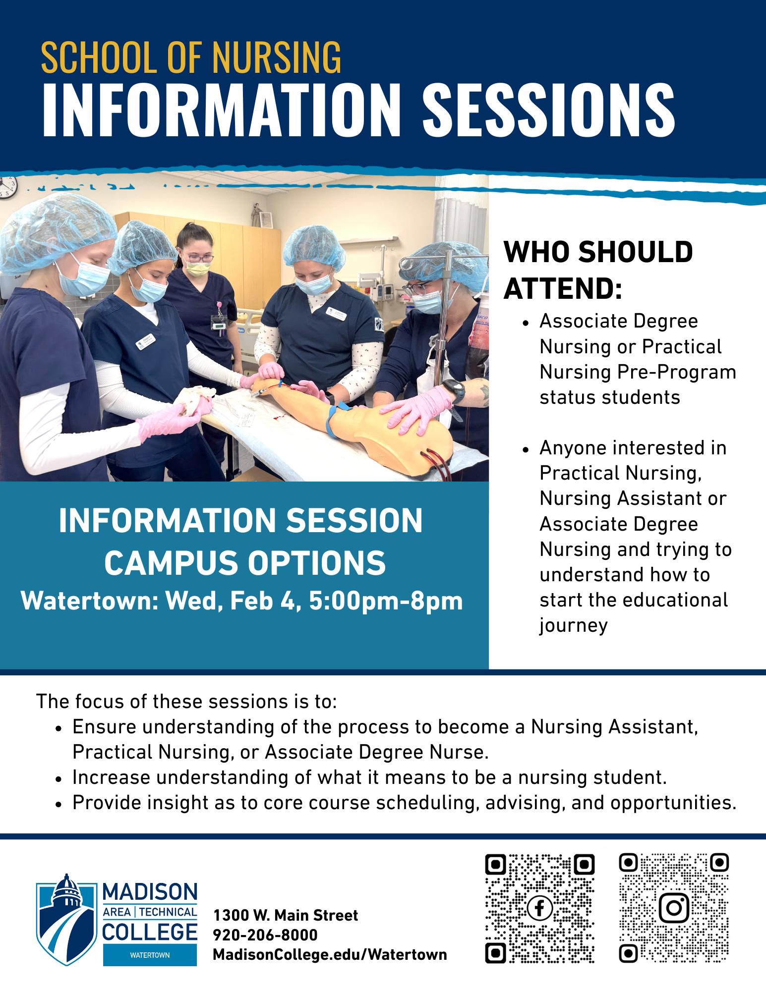 Madison College Nursing Information Sessions