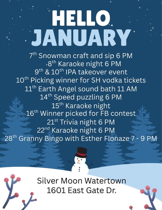 Silver Moon Watertown January Events