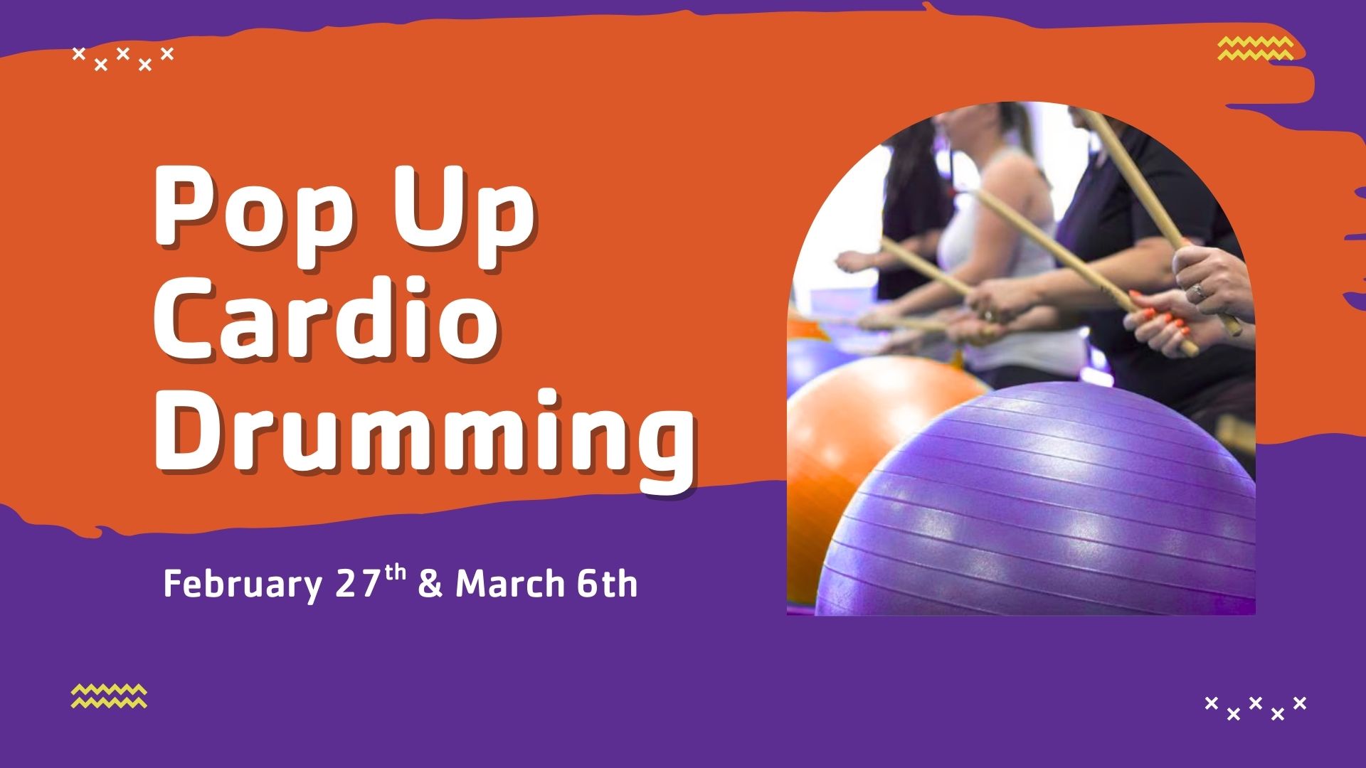 Pop Up Cardio Drumming Class