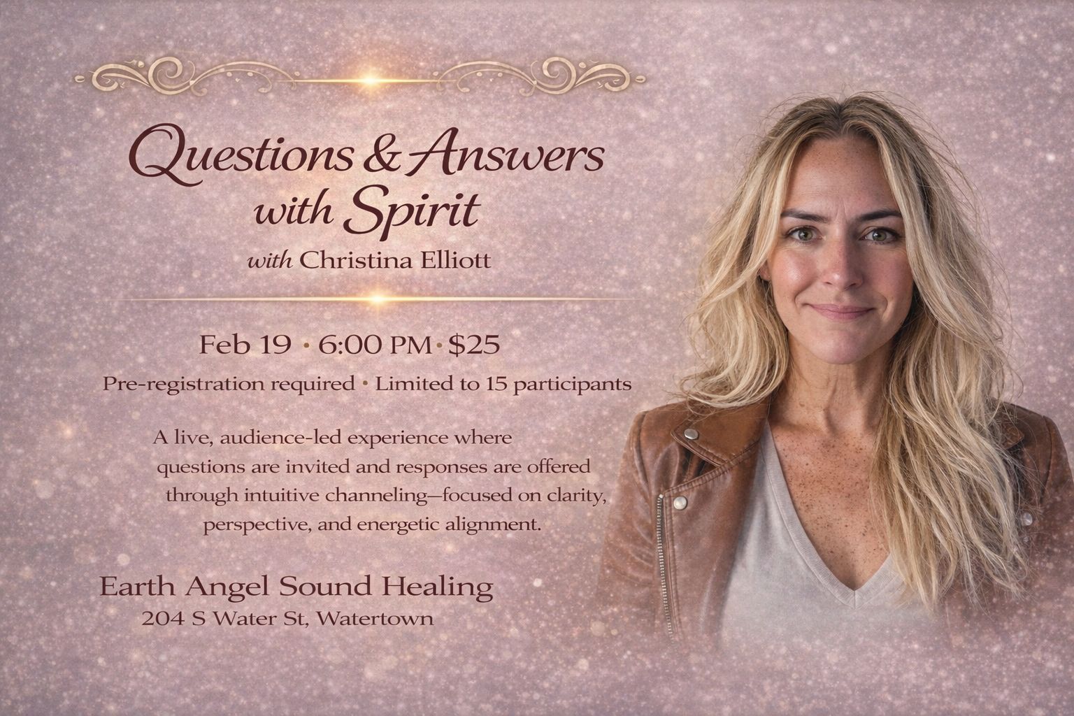 Questions and Answers with Spirit Christina Elliot