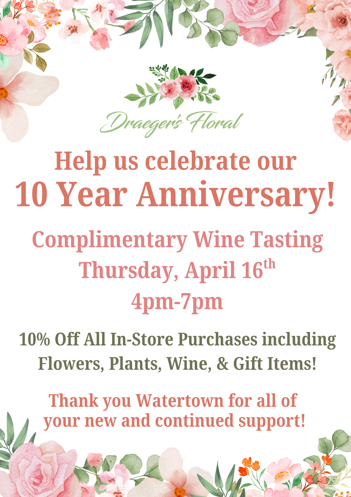 10th Year Anniversary Sale