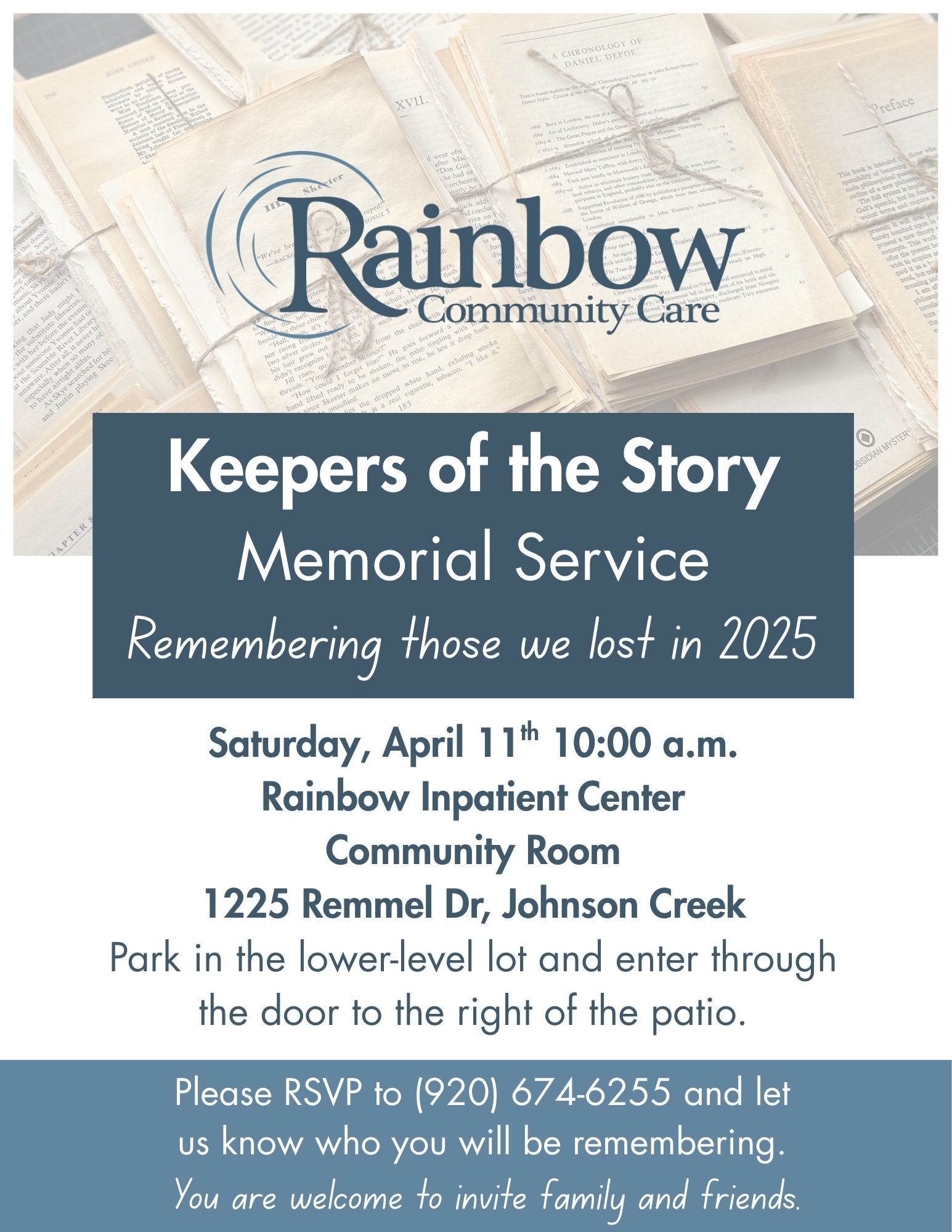 Rainbow Community Care's Annual Memorial Service