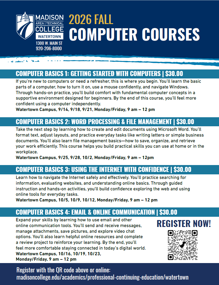 2026 Fall Computer Courses