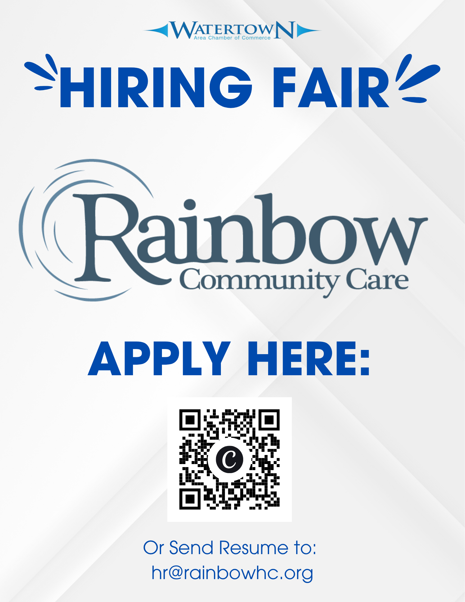 Hiring Fair Rainbow Community Care