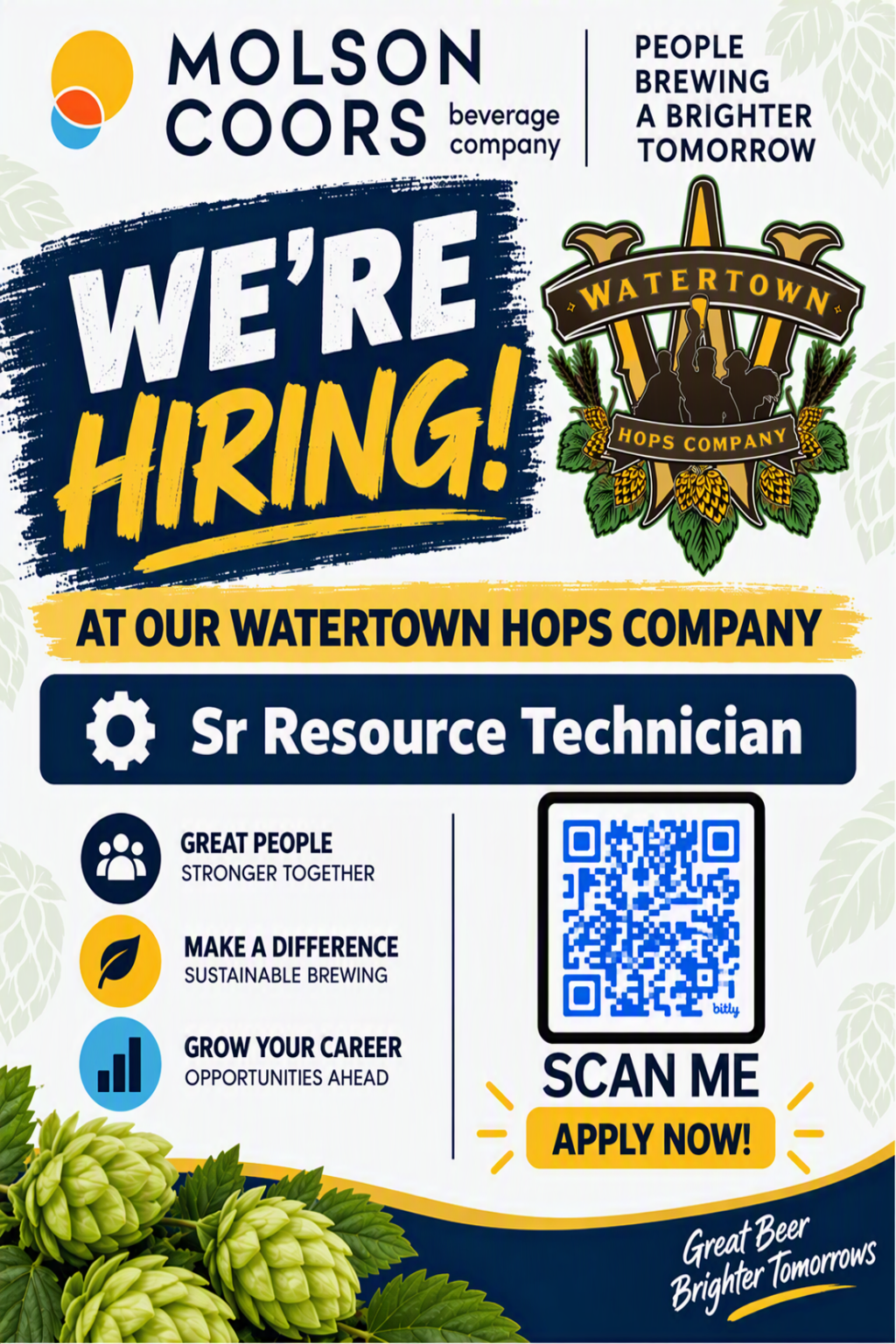 Hiring Fair Molson Coors/Watertown Hops